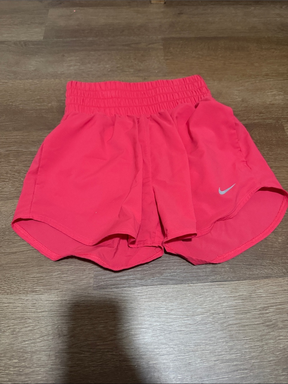 Nike Bright Pink Athletic Shorts with Silver Swoosh
